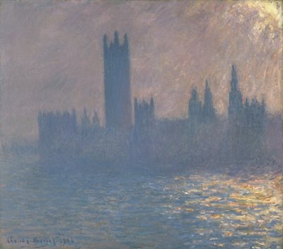 国会議事堂、日光効果 作： Claude Monet